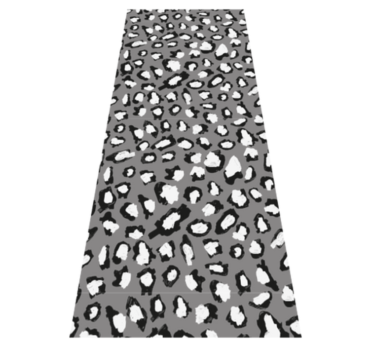 Tapis vinyle motif animal léopard gris et blanc - TenStickers