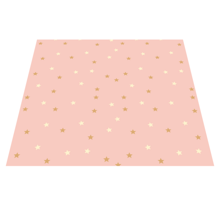 Tapis vinyle étoile étoiles dorées sur rose - TenStickers
