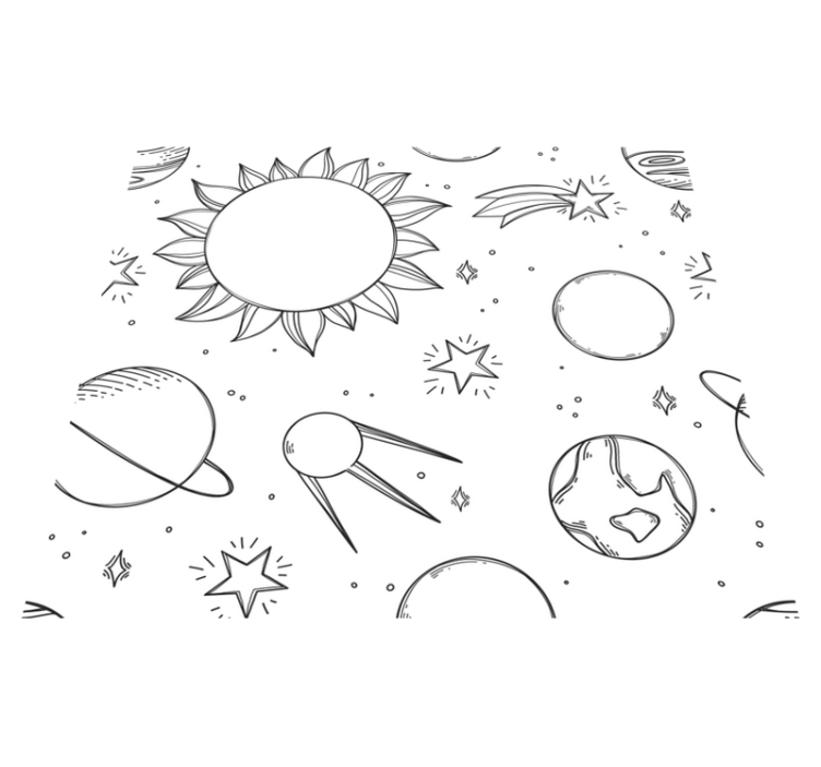 Tapis vinyle étoile espace version enfant - TenStickers