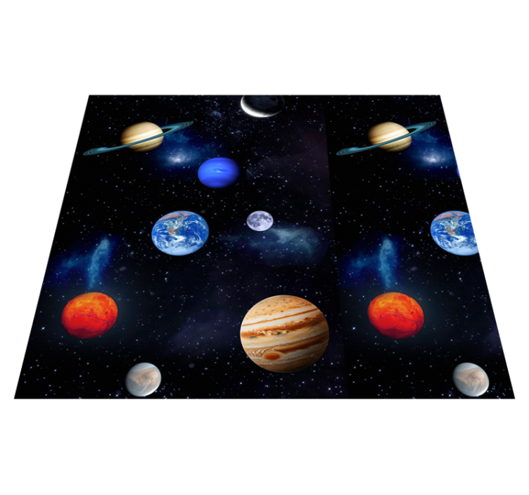 Tapis vinyle étoile univers planétaire - TenStickers