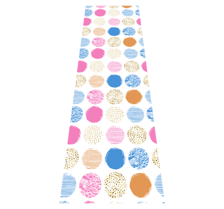 Tapis vinyle géométrique à motifs de points colorés - TenStickers