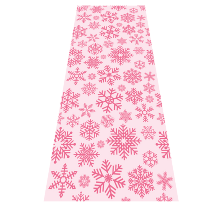 Tapis vinyle noël design flocons roses - TenStickers