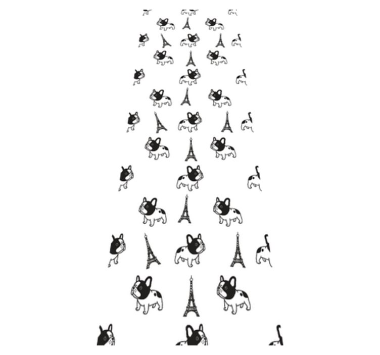 Tapis vinyle chambre bulldog français à paris - TenStickers