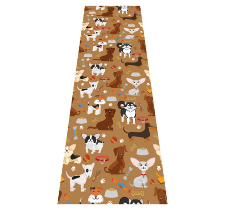 Tapis vinyle chambre motifs de chiens mignons - TenStickers