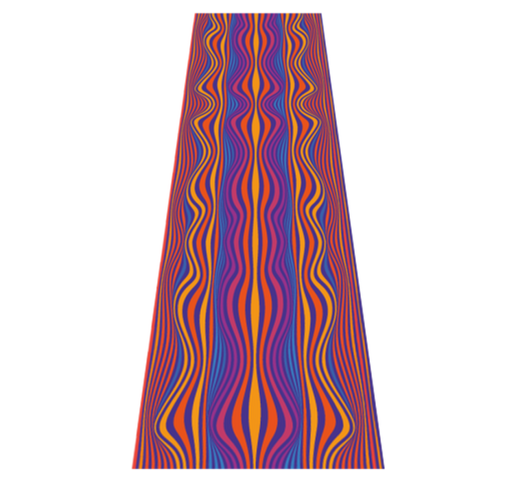 Tapis vinyle chambre lignes psychédéliques groovy - TenStickers