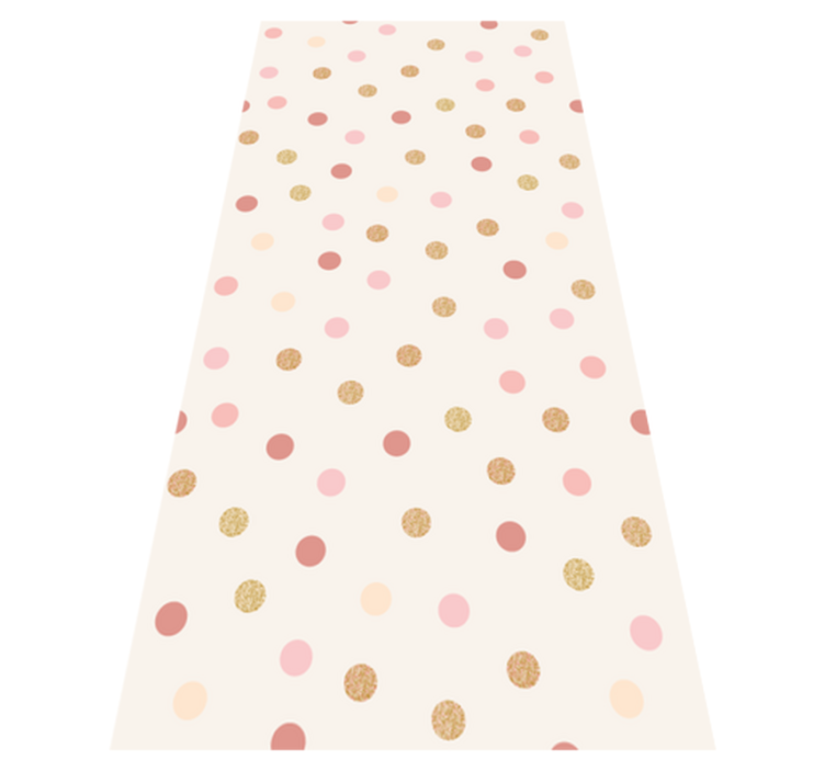 Tapis vinyle chambre motif pois roses irréguliers - TenStickers