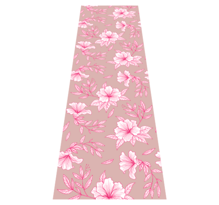 Tapis vinyle chambre lotus rose néon - TenStickers