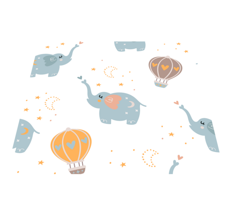 Tapis vinyle chambre éléphants mignons pour enfants - TenStickers