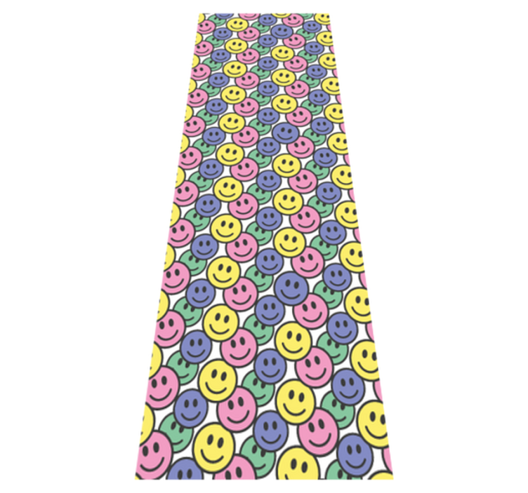 Tapis vinyle chambre visages souriants pastel colorés - TenStickers