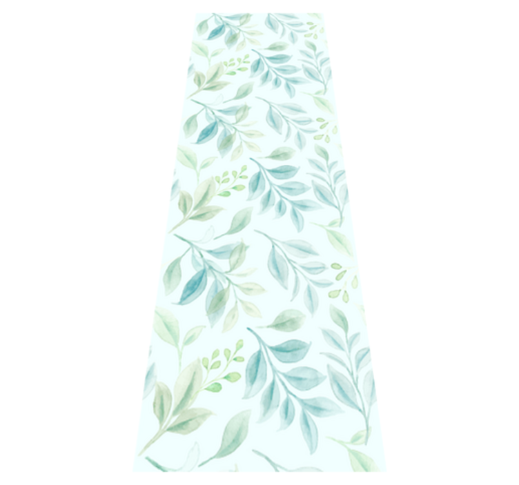 Tapis vinyle chambre feuilles vertes fines - TenStickers