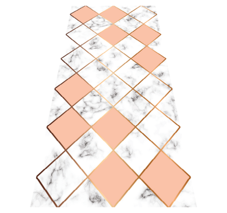 Tapis vinyle chambre motif marbre géométrique rose - TenStickers