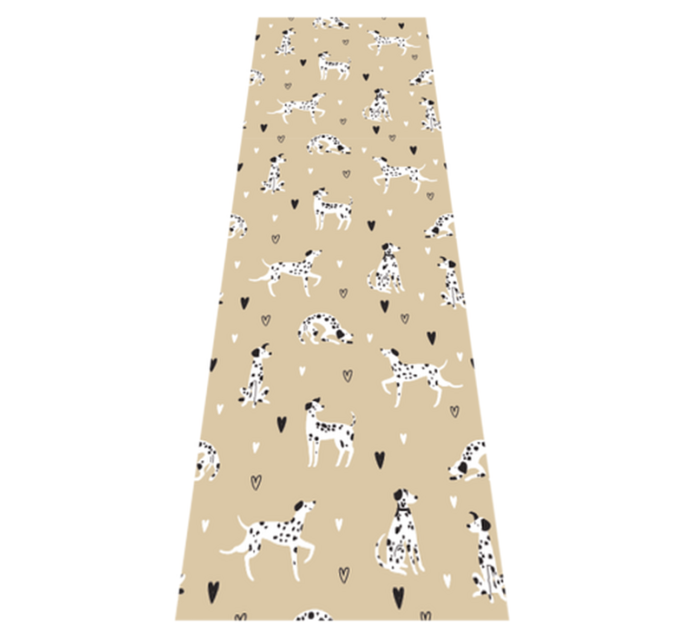 Tapis vinyle chambre motif chiens dessinés beige - TenStickers