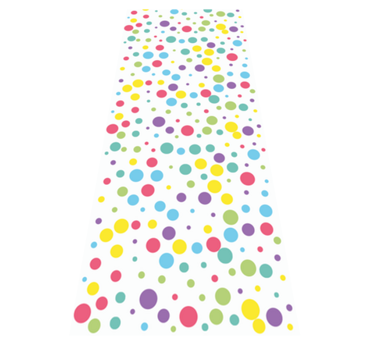 Tapis vinyle chambre motif pois colorés - TenStickers