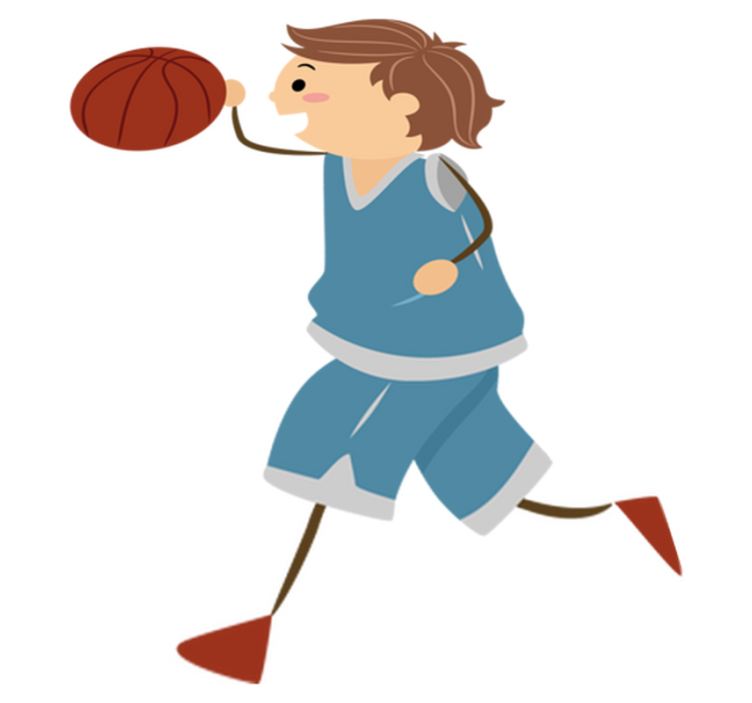 Tapis vinyle pour enfants motif basketball enfant - TenStickers