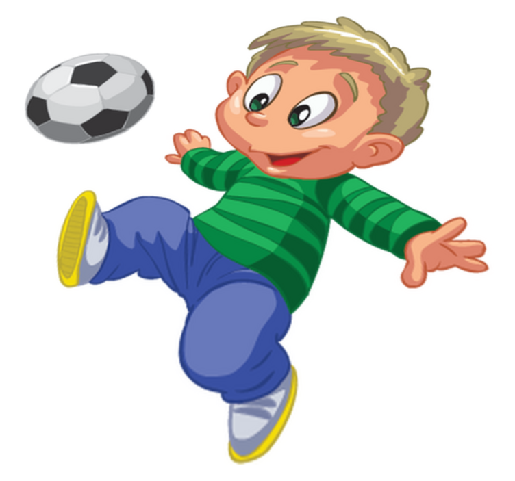 Tapis vinyle jeux enfant jouant au football - TenStickers
