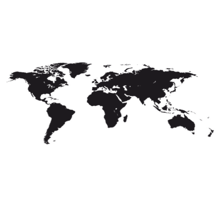 Tapis vinyle carte du monde décoratif - TenStickers