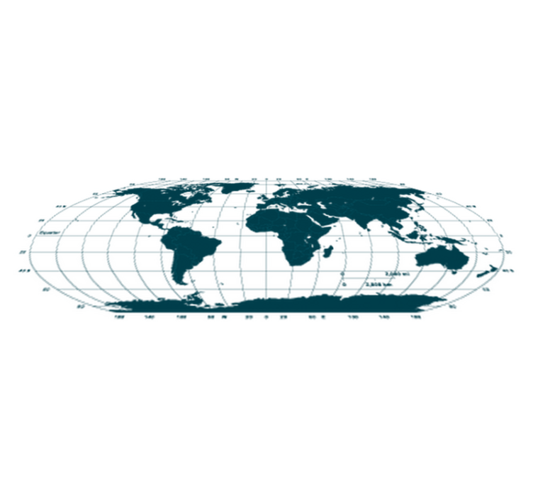 Tapis vinyle carte du monde décoratif horizontal - TenStickers