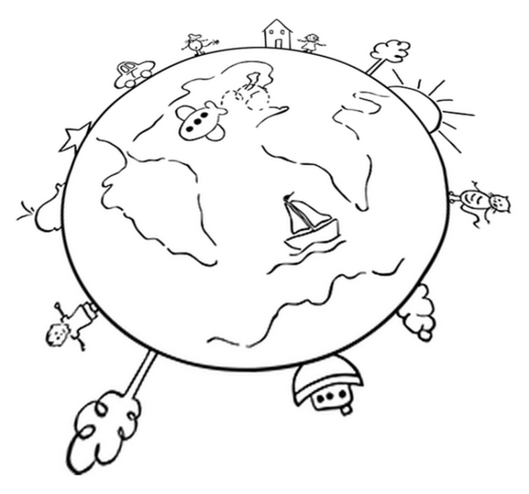 Tapis vinyle pour enfants globe terrestre voyages - TenStickers