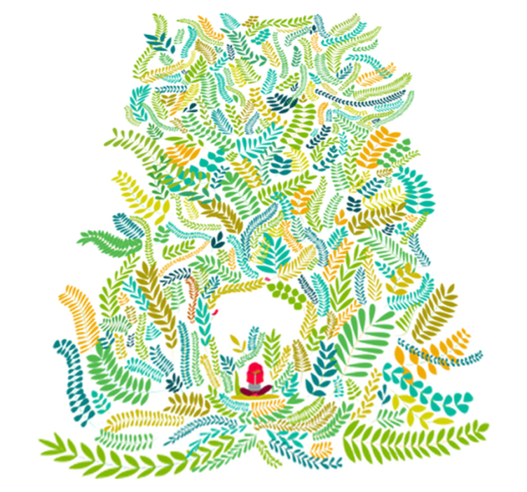 Tapis vinyle pour enfants lecture enchantée du nord - TenStickers