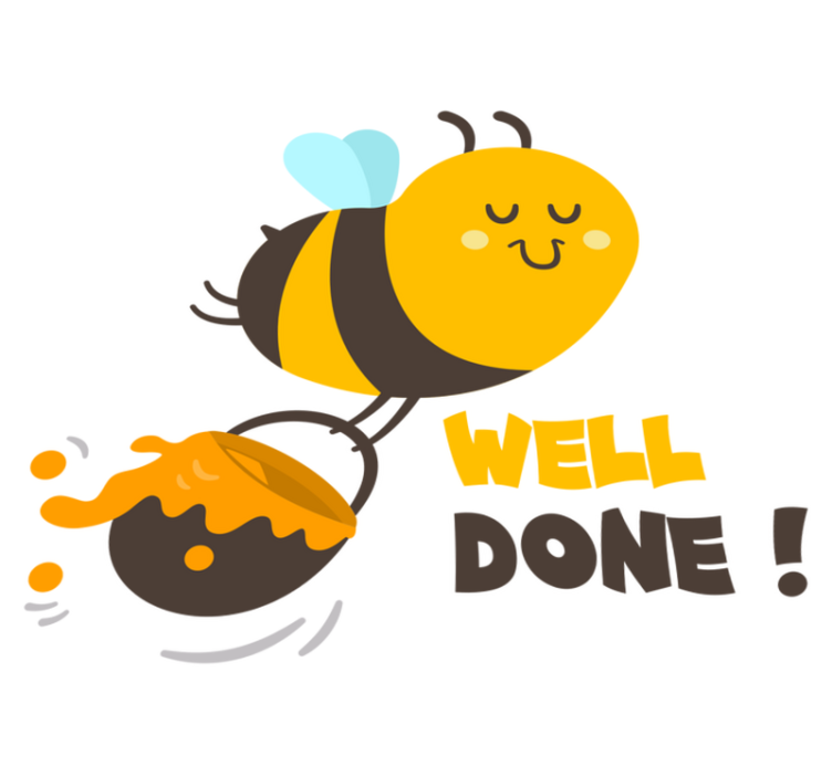 Tapis vinyle pour enfants abeille occupée bien faite - TenStickers