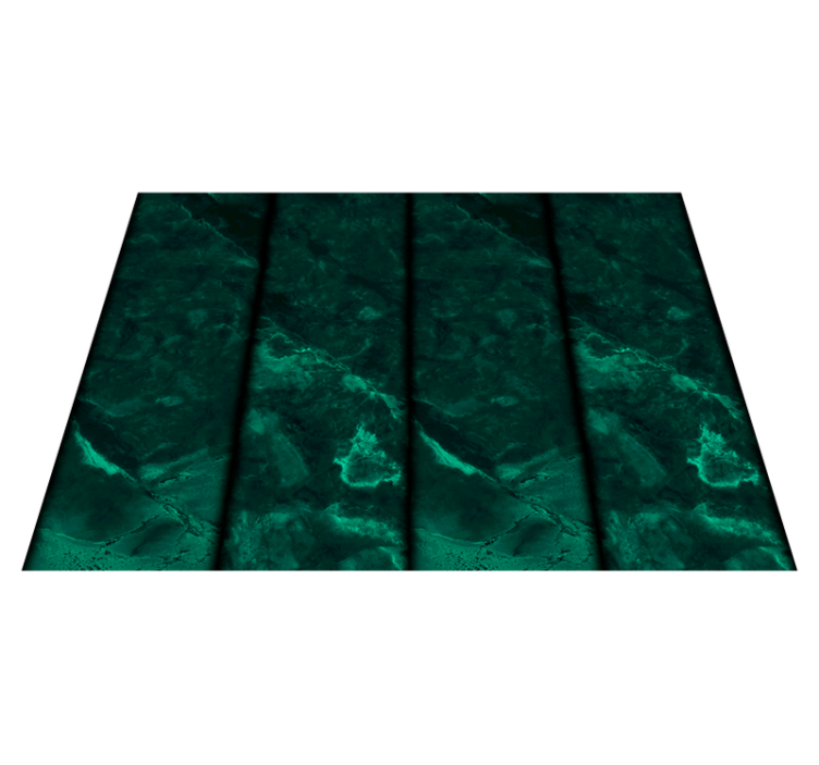 Tapis vinyle salle de bain effet marbre noir et vert - TenStickers