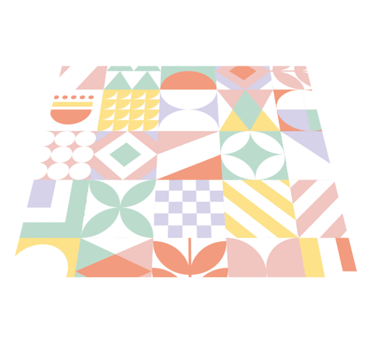 Tapis vinyle salle de bain formes inhabituelles - TenStickers