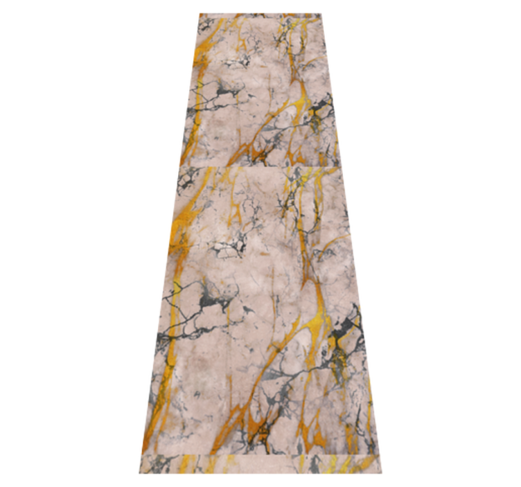 Tapis vinyle salle de bain marbre doré chaud - TenStickers