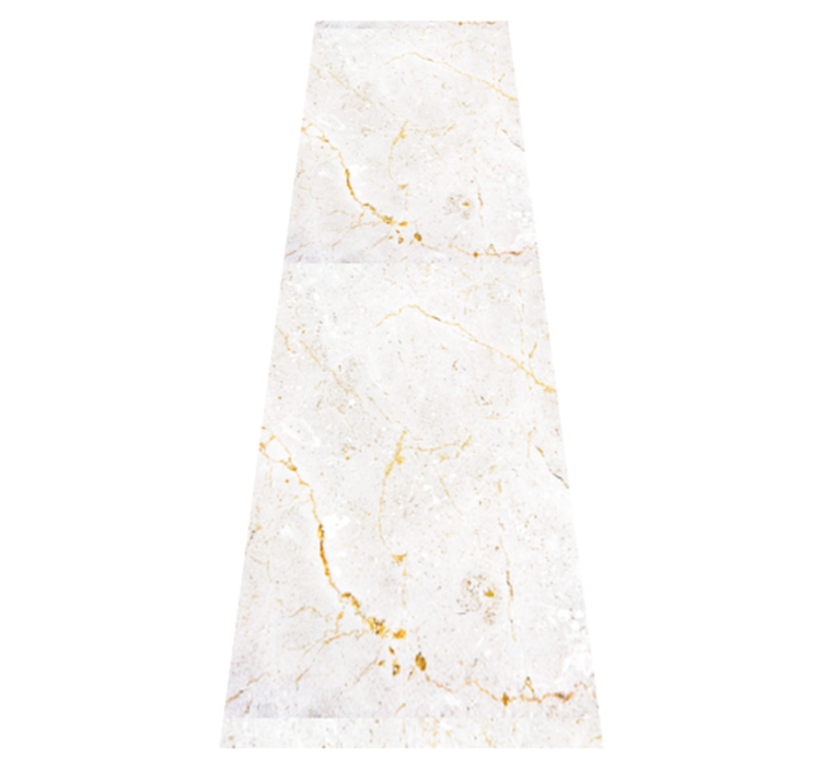 Tapis vinyle salle de bain marbre gris et or - TenStickers