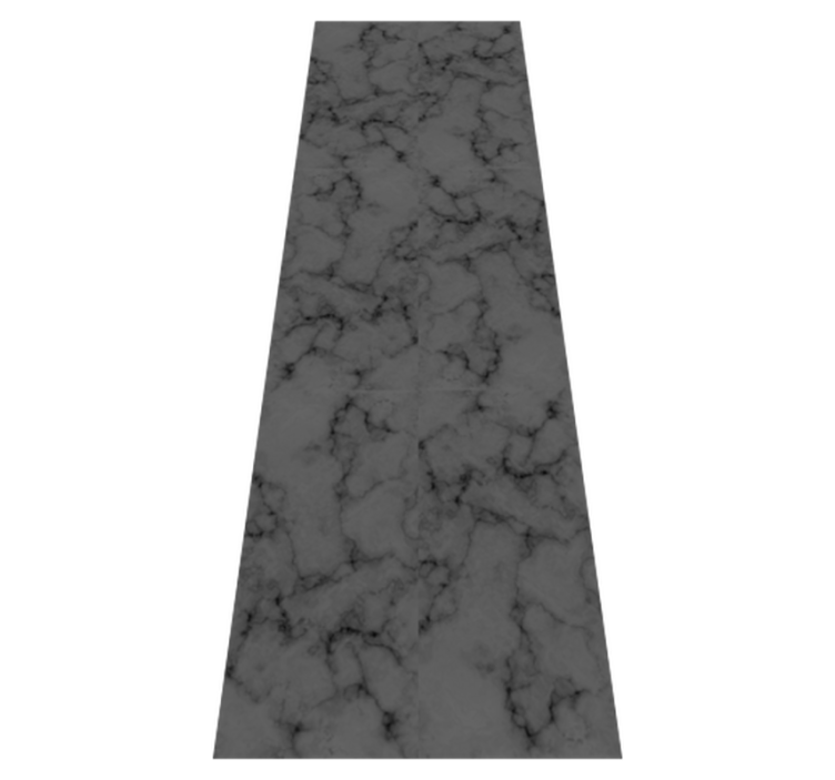 Tapis vinyle salle de bain fond marbré noir texturé - TenStickers