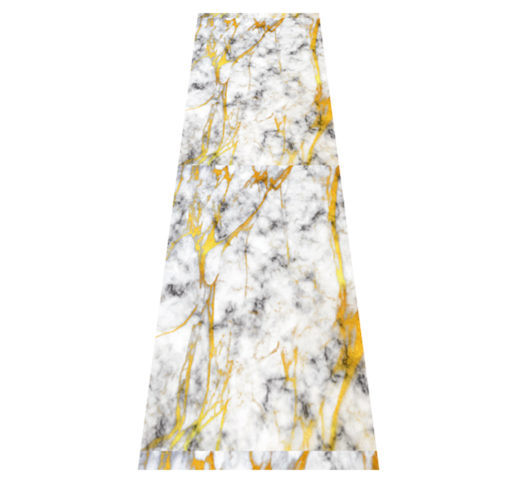 Tapis vinyle salle de bain marbre gris et or élégant - TenStickers