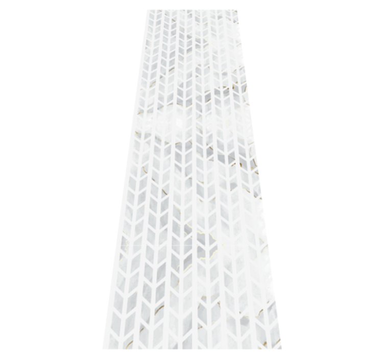 Tapis vinyle salle de bain carreaux marbre doré - TenStickers