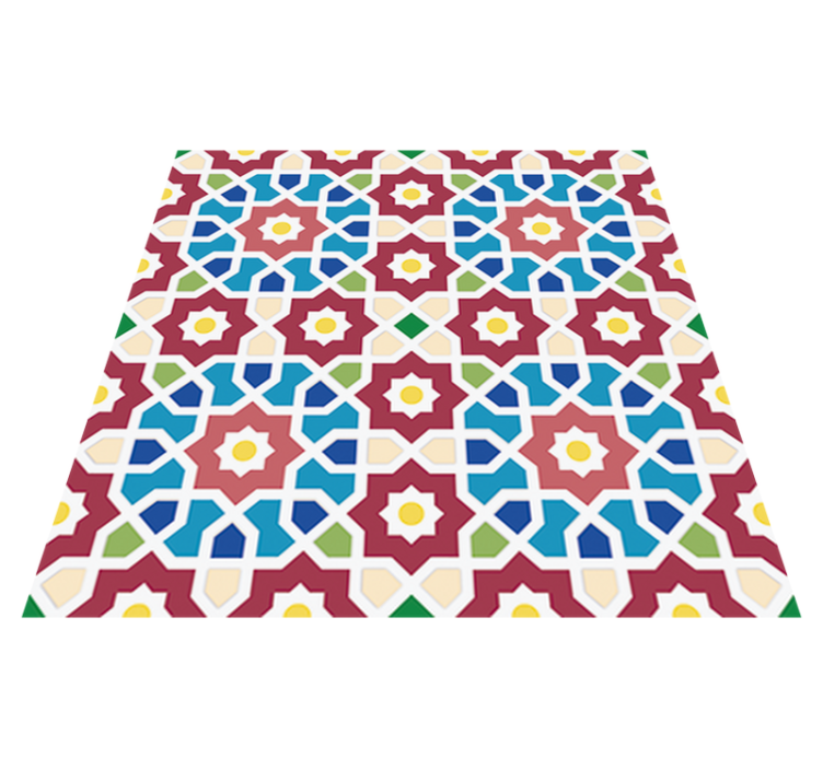 Tapis vinyle salle de bain carrelage hydraulique arabe - TenStickers