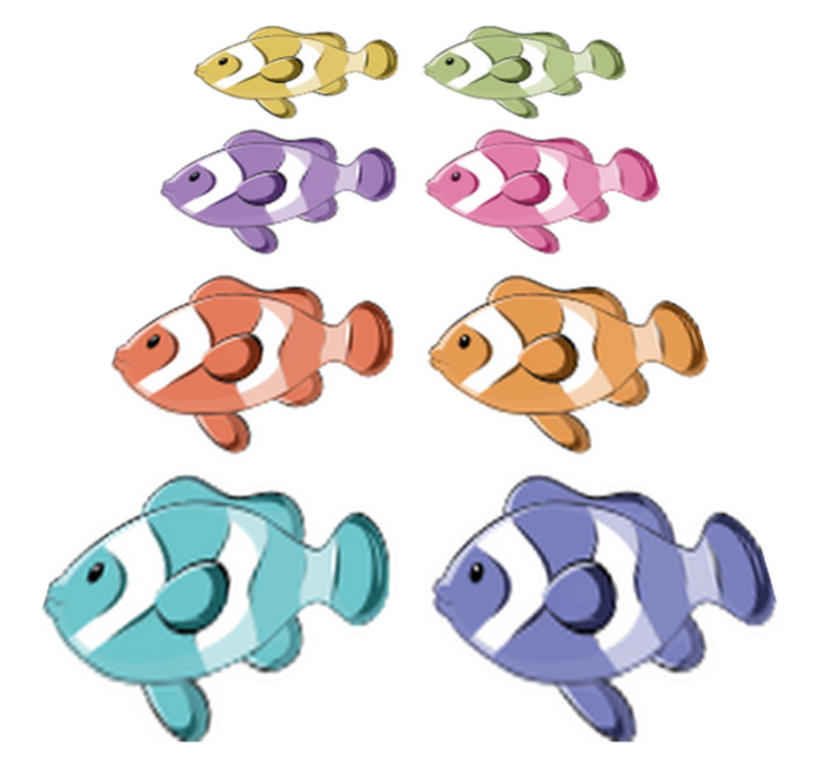 Tapis vinyle salle de bain autocollants poisson clown - TenStickers