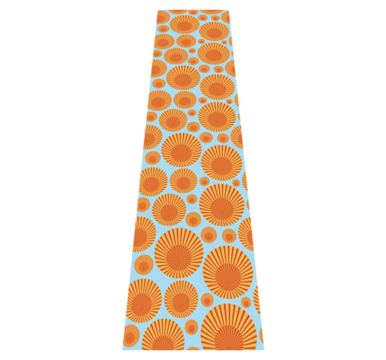 Tapis vinyle cuisine 70's soleil réfrigérateur - TenStickers