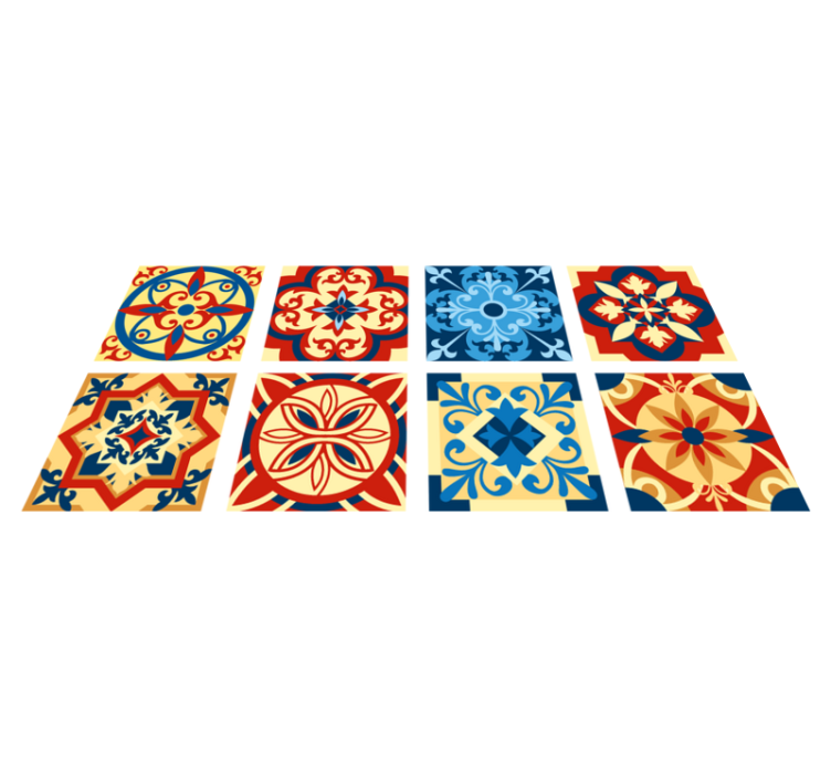 Tapis vinyle cuisine carreaux azulejos eraldo - TenStickers