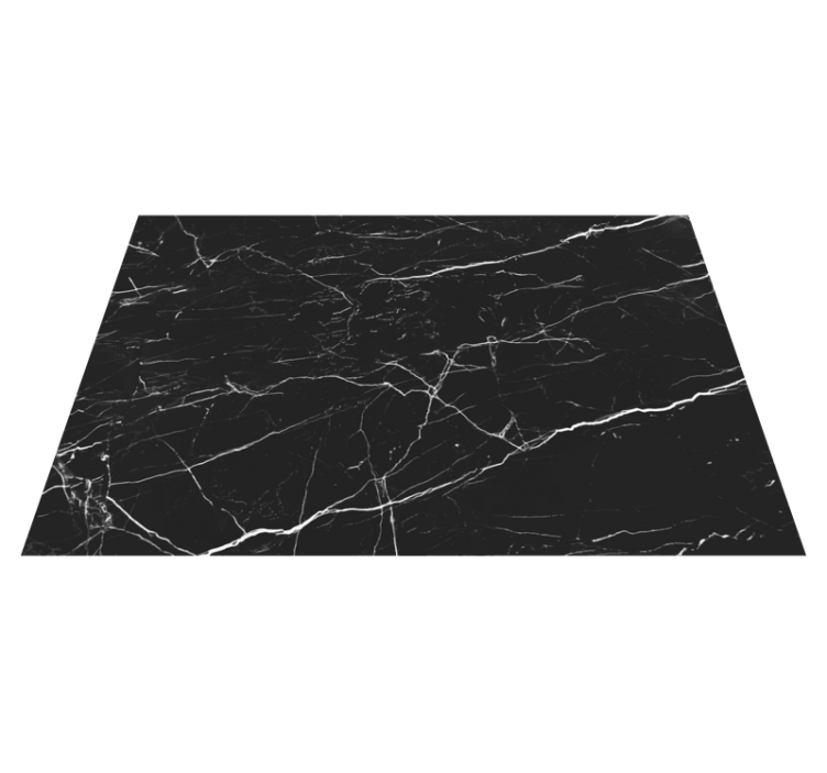 Tapis vinyle cuisine marbre noir - TenStickers