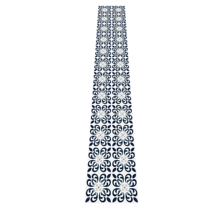 Tapis vinyle cuisine carreaux portugais bleu foncé - TenStickers