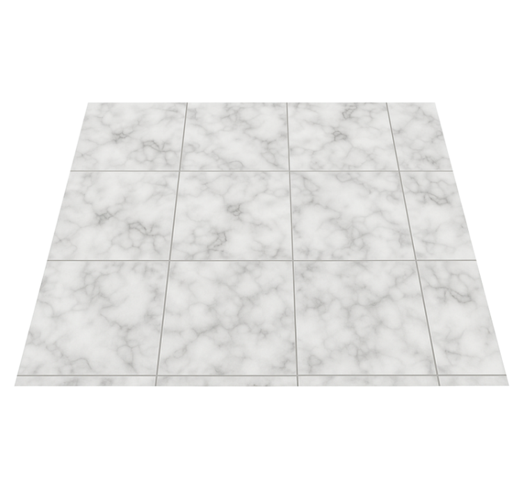 Tapis vinyle cuisine carreau marbre blanc - TenStickers