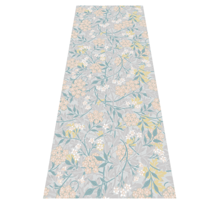 Tapis vinyle chambre motif floral élégant années 80 - TenStickers