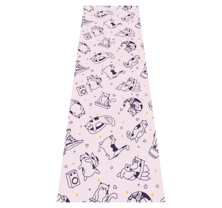 Tapis vinyle chambre motif bande musicale de chats - TenStickers