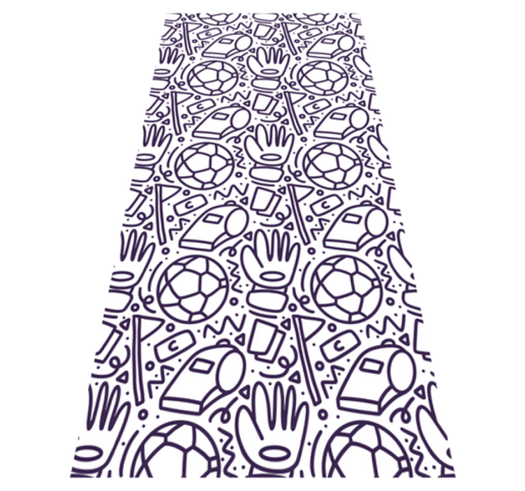 Tapis vinyle chambre design doodle sportif - TenStickers