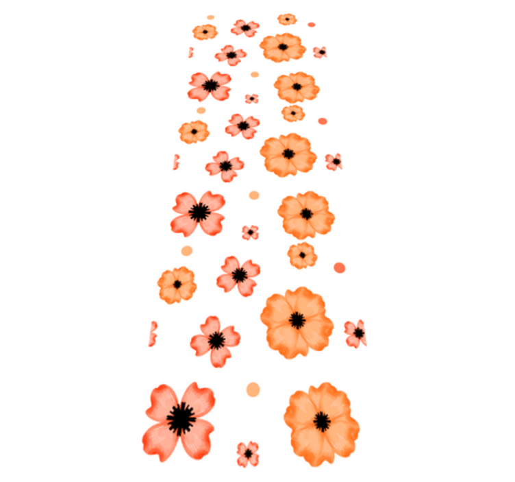 Tapis vinyle chambre motif aquarelle rose et orange - TenStickers