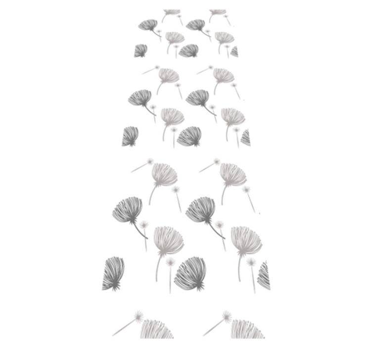 Tapis vinyle chambre motif fleurs des champs sur blanc - TenStickers