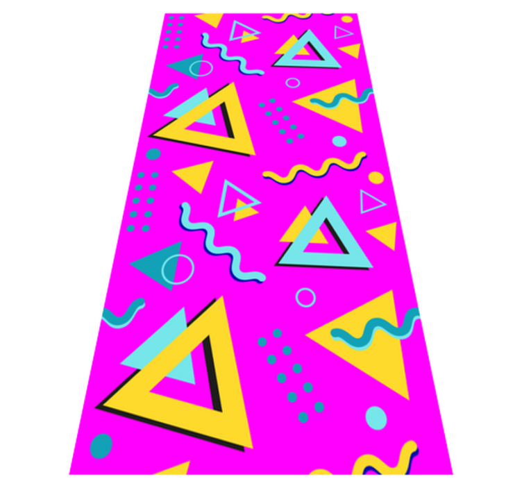 Tapis vinyle chambre formes géométriques rétro 80 - TenStickers