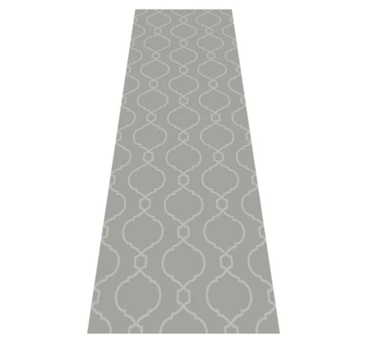 Tapis vinyle chambre motif géométrique gris hamptons - TenStickers