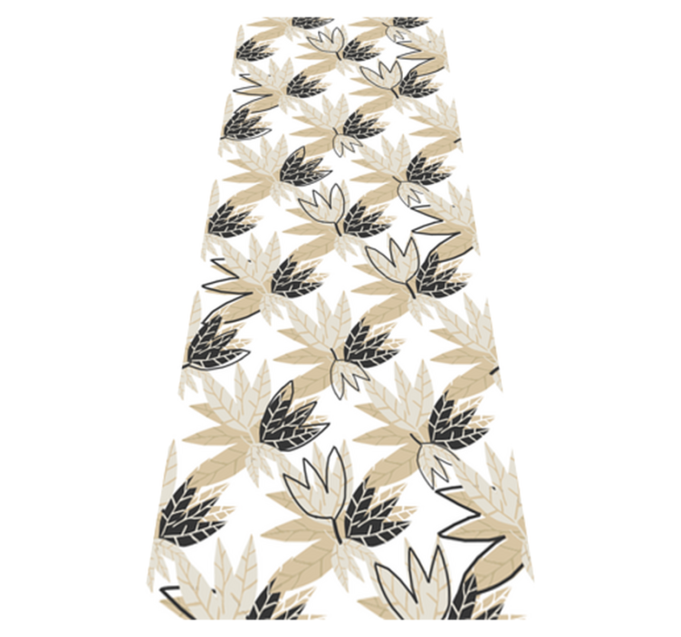 Tapis vinyle chambre feuilles brunes dessinées nordiques - TenStickers