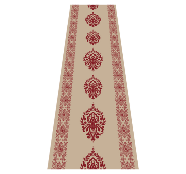 Tapis vinyle chambre motif floral beige provincial - TenStickers
