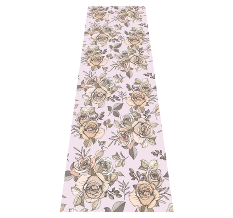 Tapis vinyle chambre fond rose shabby chic - TenStickers