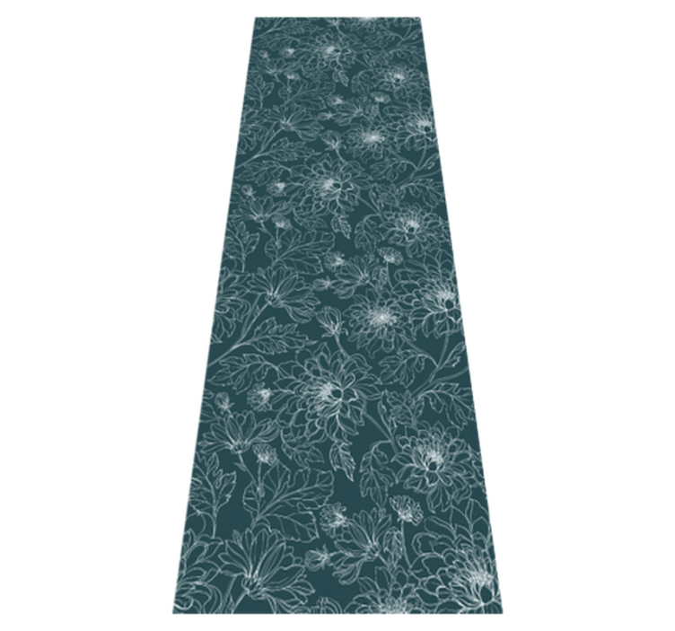 Tapis vinyle chambre fleurs blanches grandmillenial - TenStickers