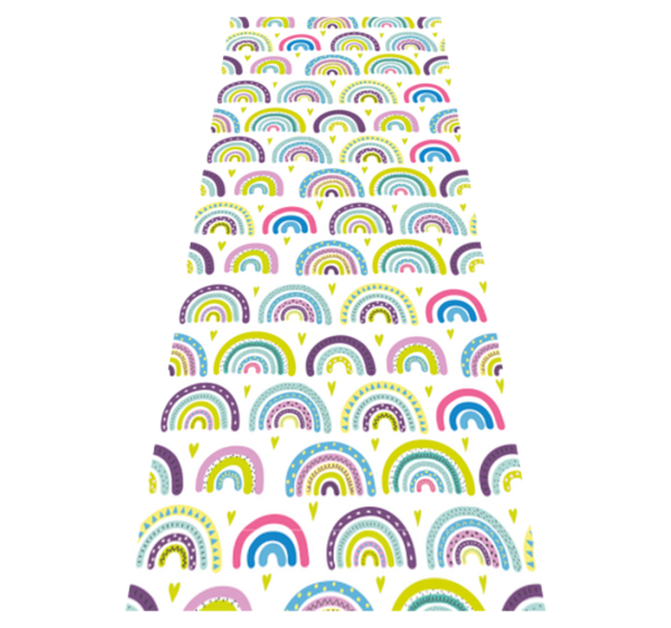 Tapis vinyle chambre motif arc-en-ciel coloré - TenStickers